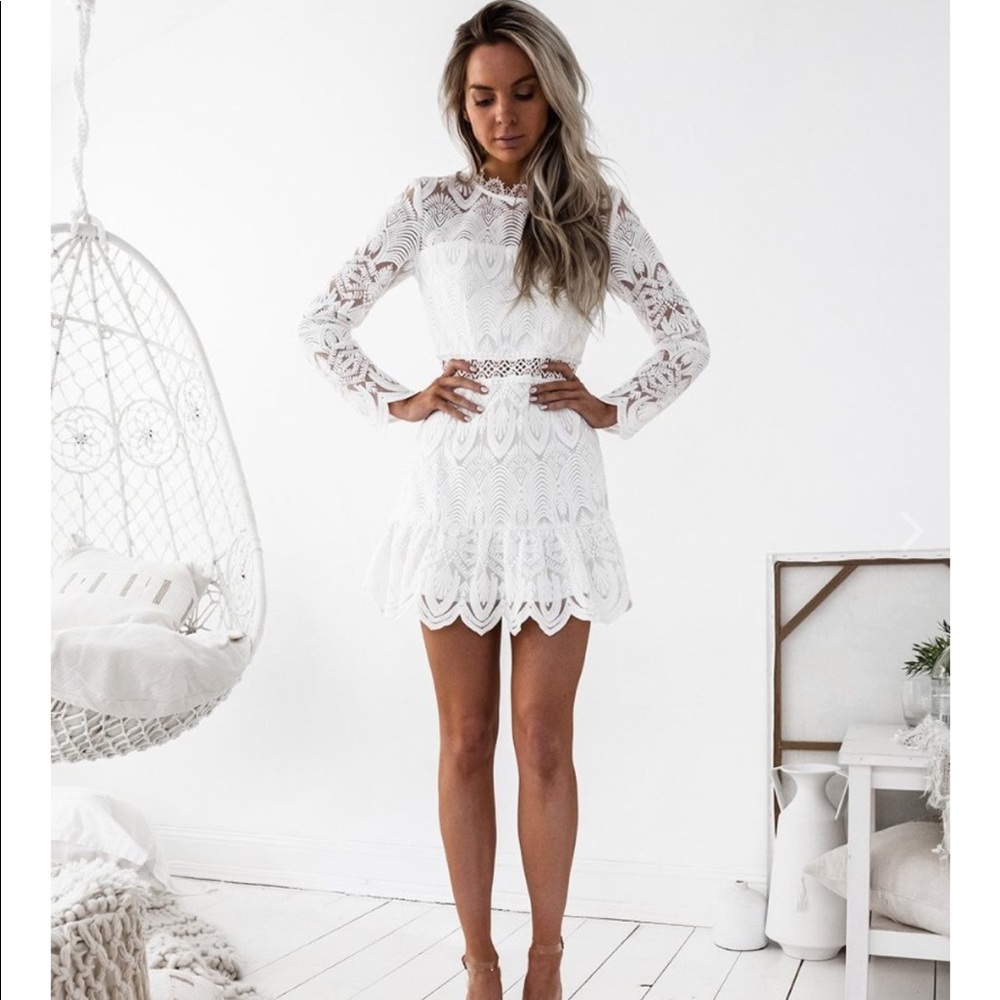 Two Sisters Pixie Dress in White